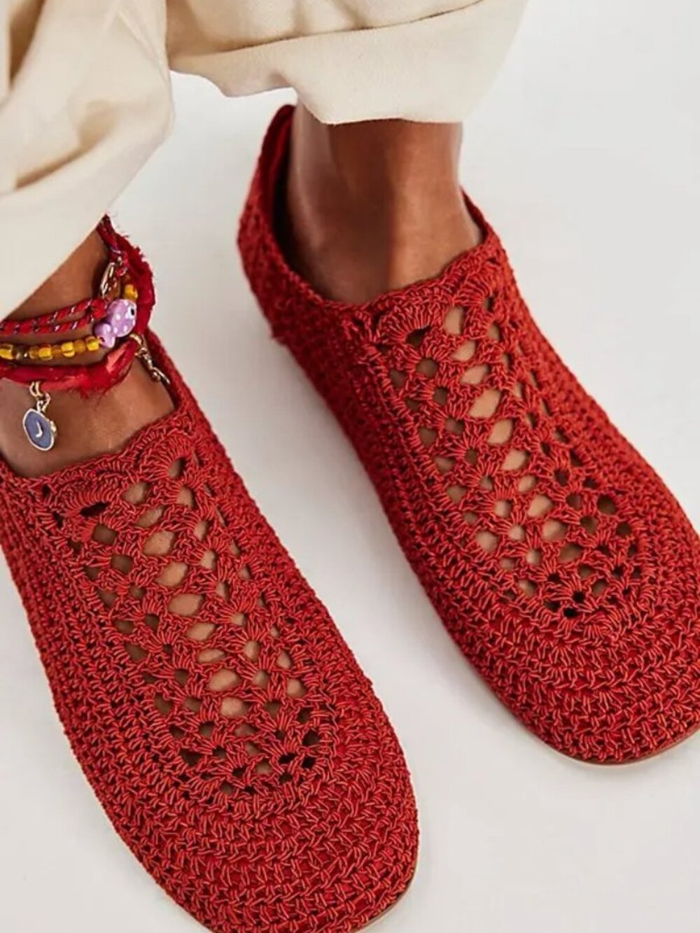 NEW Jeffrey Campbell Figure Eight Crochet Flats 8